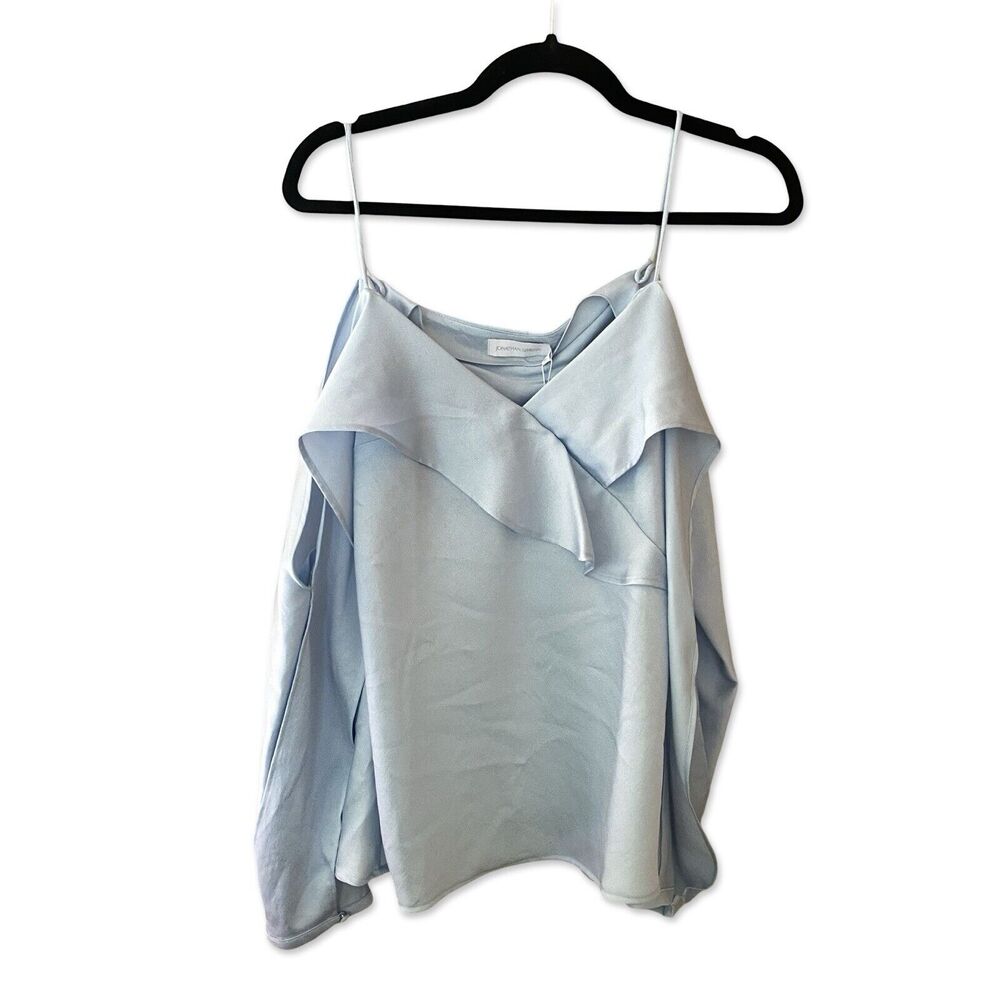 Jonathan Simkhai Light Blue Ruffle Blouse - Picture 6 of 16